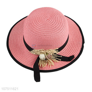 Low price graceful paper straw hat sun hat for children