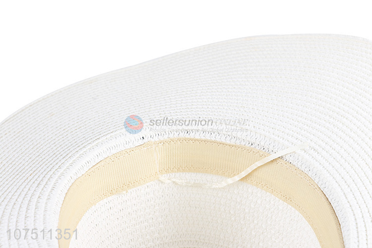 Promotional ladies outdoor travel paper straw hat sun hat