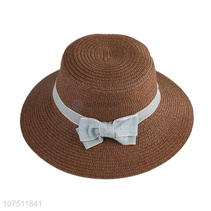 Low price women wide brim paper straw hat sun hats