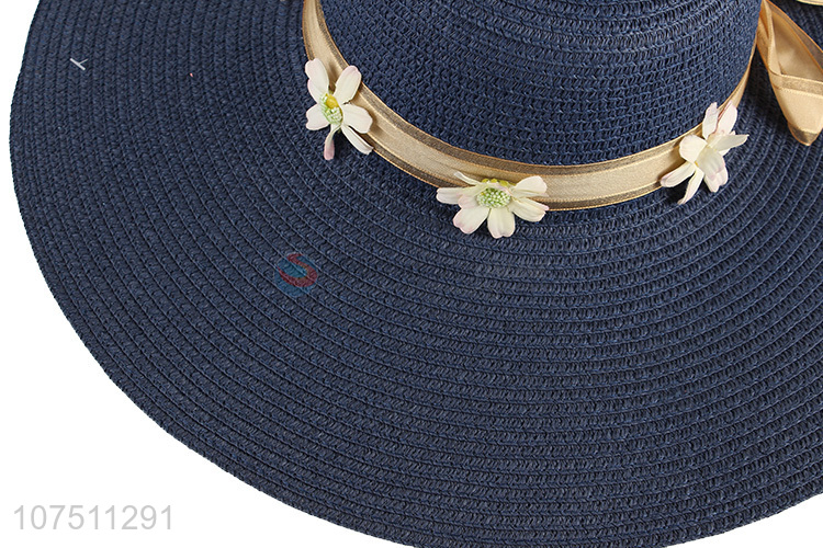 Best selling elegant women straw hat sun hat beach hat