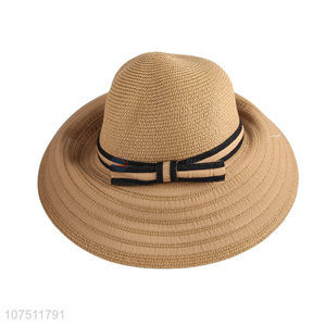 Competitive price fashion ladies floppy hat summer paper straw hat