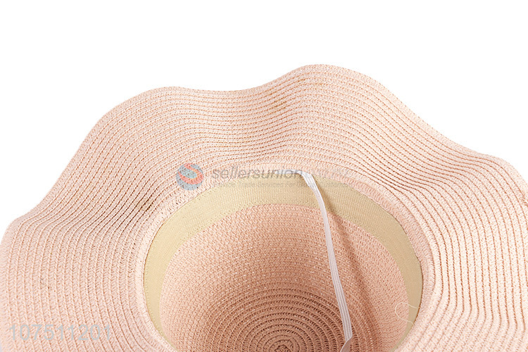China supplier graceful wide brim women straw hat floppy sun hat