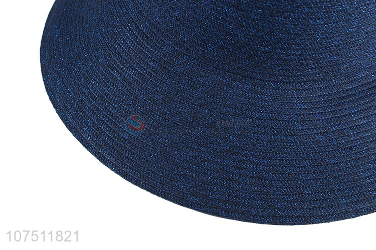 Factory price graceful women straw sun hat bucket hat with bowknot