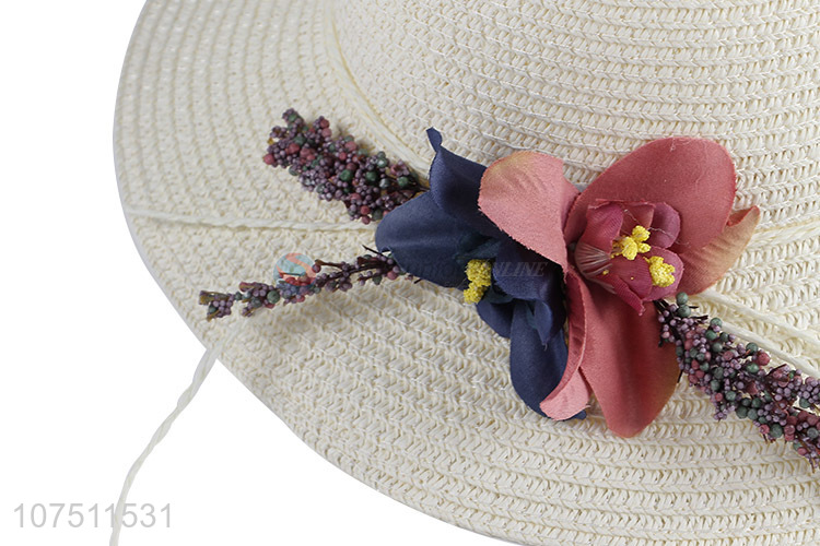 Factory direct sale elegant women straw hat sun hat beach hat