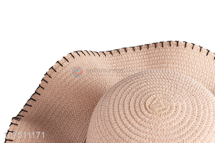 Wholesale elegant wide brim women straw hat sun hat beach hat