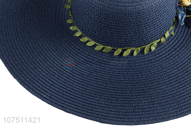 China factory women floppy straw hat summer fashion beach hat