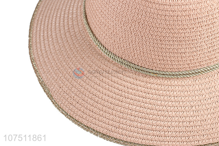 Promotional graceful paper straw hat sun hat for ladies