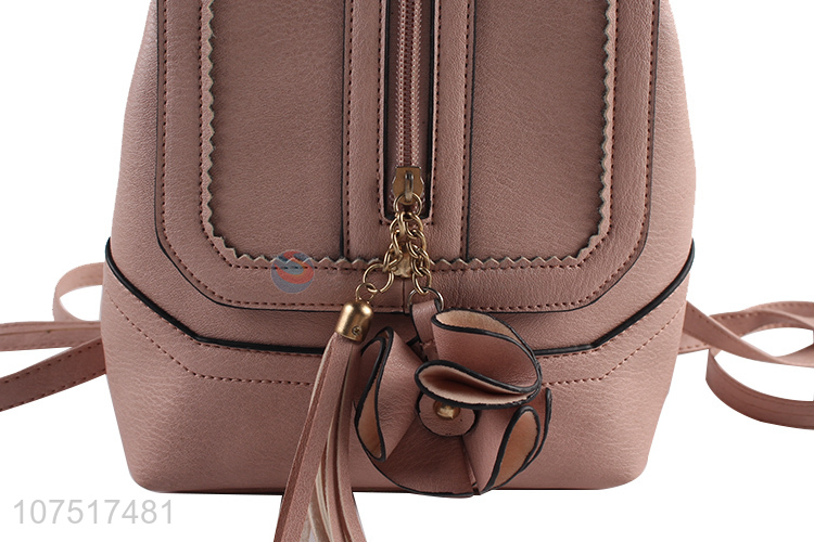 Delicate Design PU Leather Shoulders Bag Ladies Backpack
