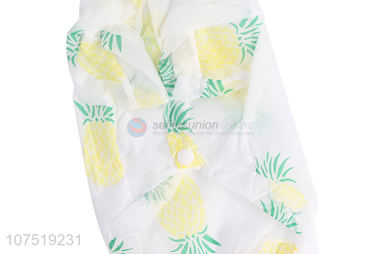 High quality dog clothing pineapple printed dog sun-proof jacket