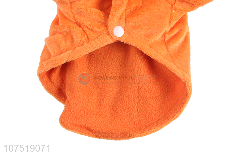 Hot selling pet apparel Halloween pumpkin dog jacket coat