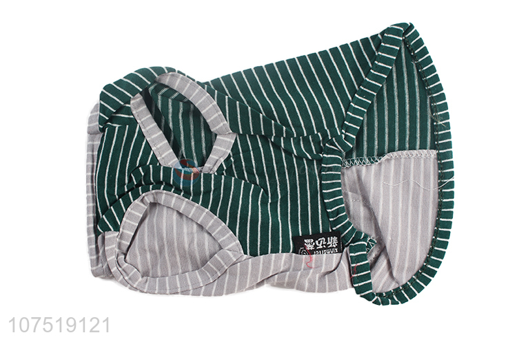 Latest design pet clothing stripe pattern cotton dog jacket
