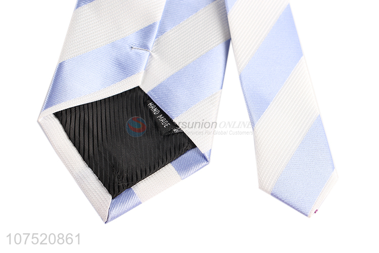 Hot selling diagonal stripe pattern polyester men neckties