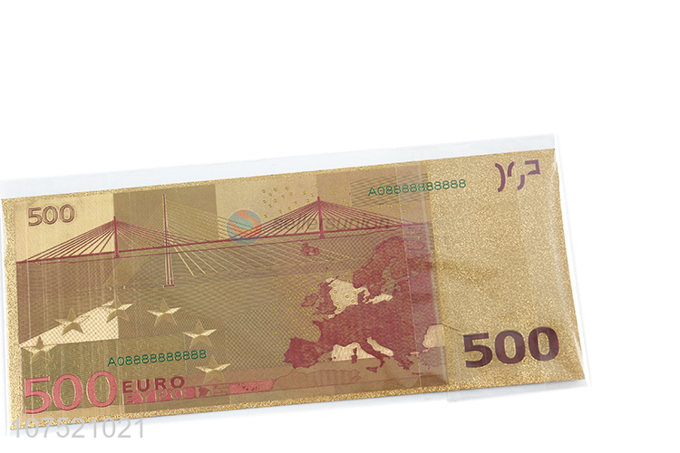 Promotional 500 euros banknote 24k gold foil banknote money