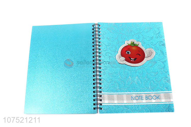 Factory price glitter a5 spiral notebook glitter spiral journal for school
