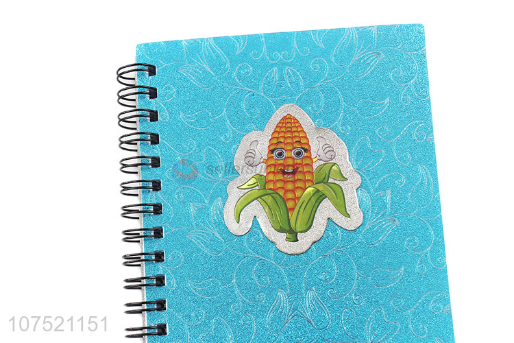 Low price shiny a6 spiral notebook glitter spiral journal for students