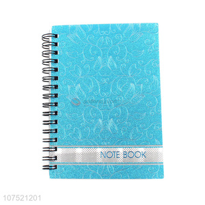 Promotional stationery fashion glitter a6 spiral notebook diary book