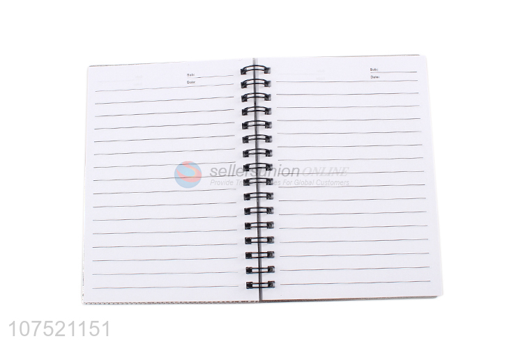 Low price shiny a6 spiral notebook glitter spiral journal for students