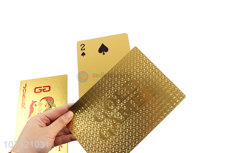 Factory direct sale gold foil playing cards gold games