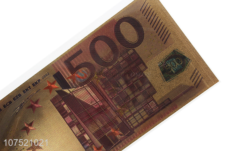 Promotional 500 euros banknote 24k gold foil banknote money