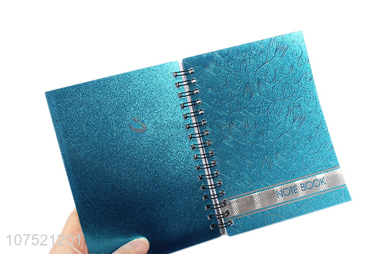 Promotional stationery fashion glitter a6 spiral notebook diary book