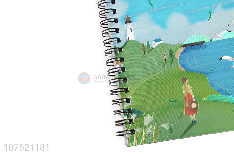 Good quality school office stationery hard cover a6 spiral notebook
