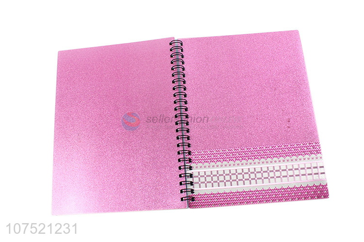 Promotional hard cover a5 spiral notebook glitter student notebooks