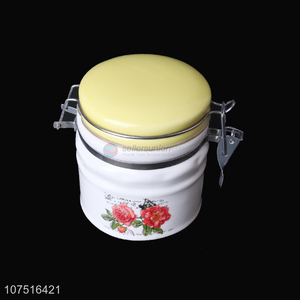 High quality kitchen storage jar ceramic sealed jar airtight canister