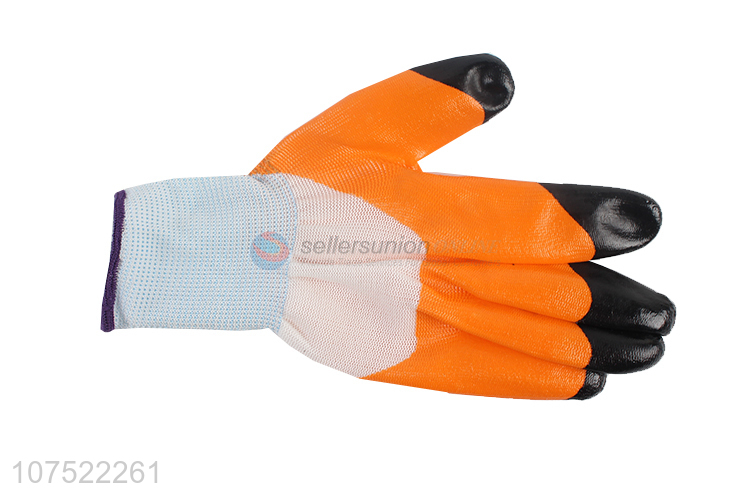 Good quality wear resistant butyronitrile coated labor gloves garden gloves
