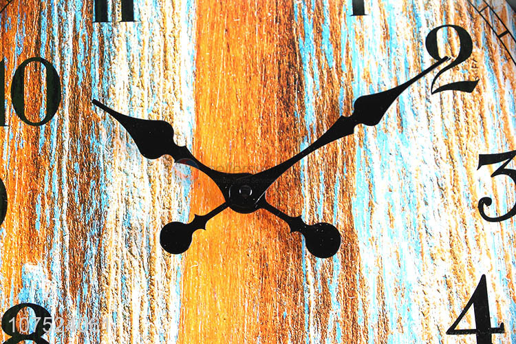 Latest arrival creative living room hanging wood grain wall clock fashion clocks