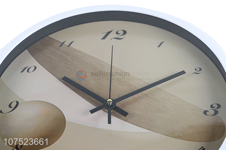 Promotional decorative bedroom wall clock classroom living room plastic quartz clock