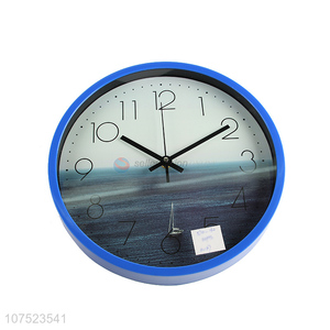 Wholesale fashionable ocean pattern wall clock quartz clock for bedroom decoration