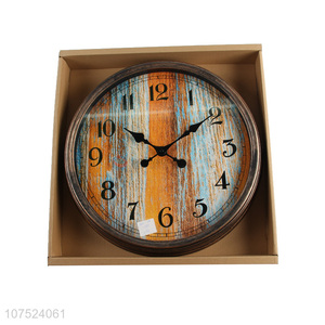 Latest arrival creative living room hanging wood grain wall clock fashion clocks