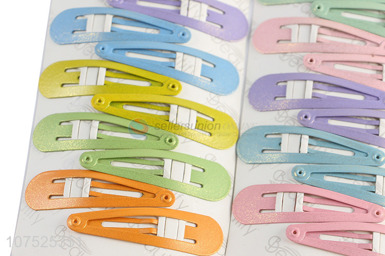 Hot products colorful iron hair clips metal hairpin set