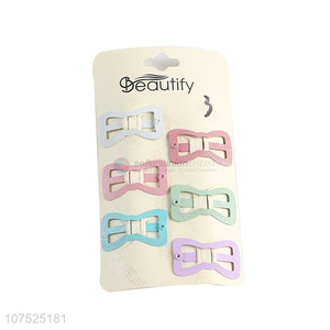 Popular products bownot shape girls hair clips fashion iron hairpins