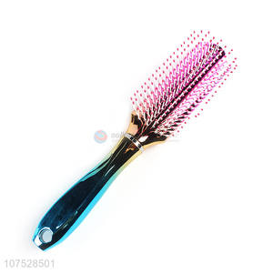 New Product Rainbow Plastic Hair Brush Soft Hair Comb