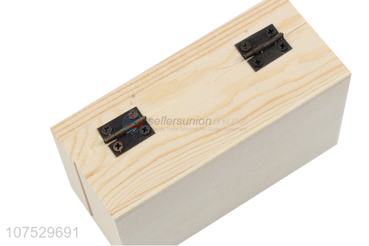 Wholesale wooden jewelry box with two-hearted shape window lid