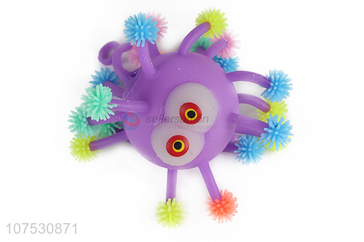 Wholesale led light-up stress puffer ball toy big eyes squeeze ball