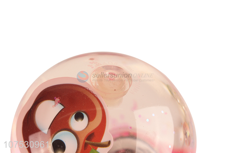 Wholesale led flashing glitter bouncing tpu ball with apple card