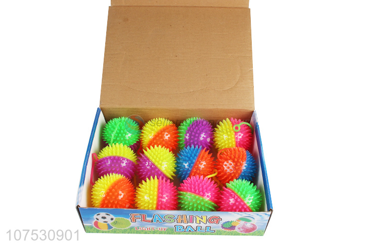Low price led flashing spiky puffer ball soft tpr vent toy