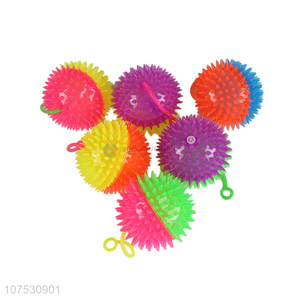 Low price led flashing spiky puffer ball soft tpr vent toy
