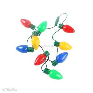 Top Selling Novelty Led Light Up Christmas Bulb Necklace Party Favors