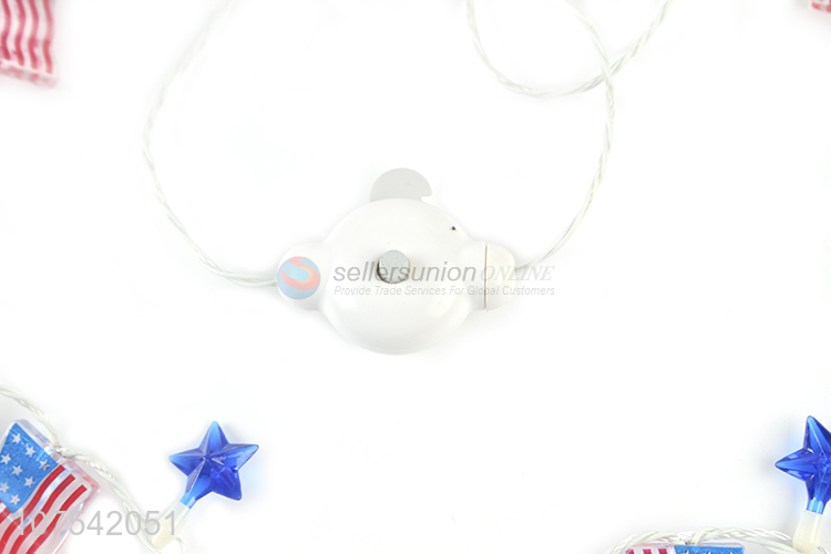 Lowest Price Flashing Star Flag Necklace Party Supplies Led Light