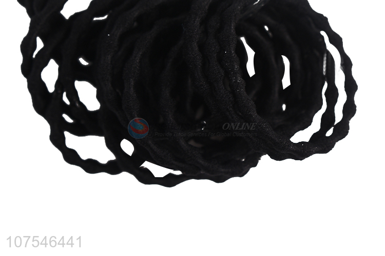 Competitive Price Fashion Hair Accessories Black Elastic Hair Ring