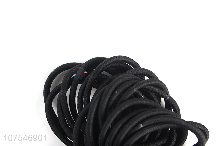 Factory Wholesale Simple Style Round Black Elastic Hair Ring