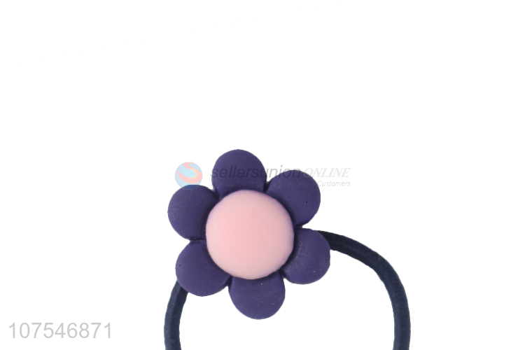 Wholesale Cute Flower Design Elastic Hair Ring Girls Hair Accessories