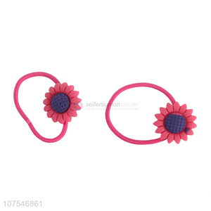 New Design Lovely Sunflower Hair Ring Girls Elastic Hair Rope