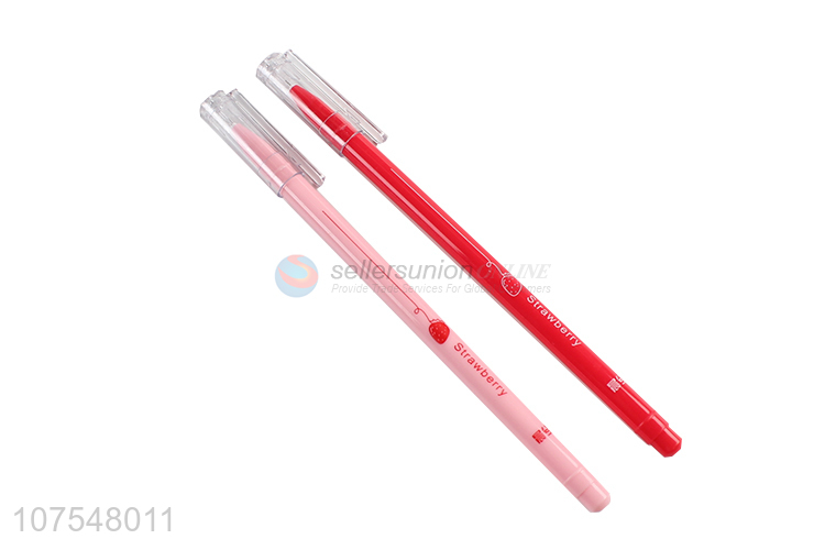 Best selling strawberry scented plastic gel ink pen for students