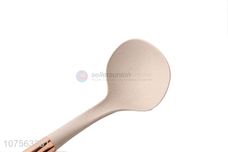 Factory Sales Rose Gold Stainless Steel Handle Straw Soup Ladle