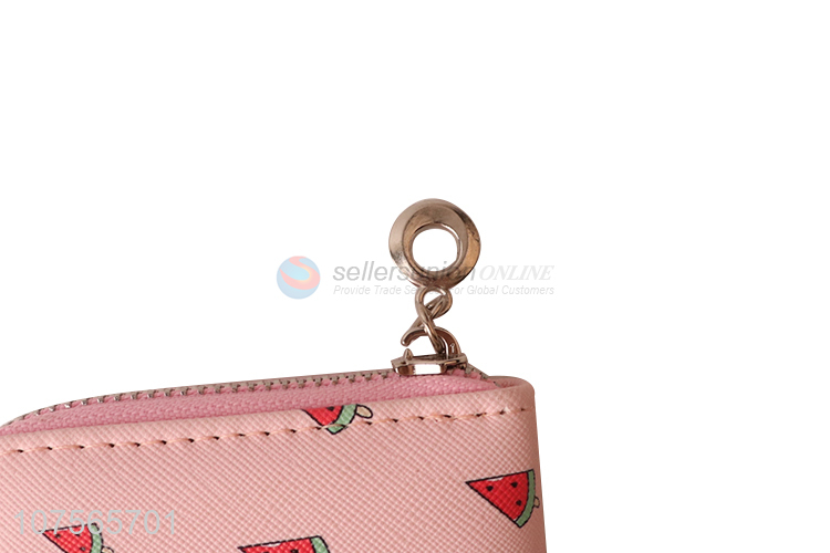 Wholesale faux leather long wallet ladies leather purse