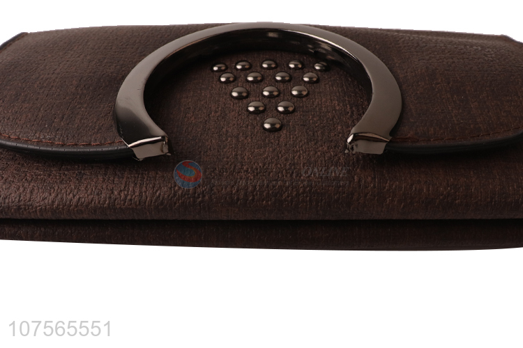 Hot sale foldale long wallets women pu leather purse